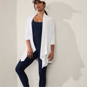 Athleta White Pranayama Wrap Cardigan Size Large